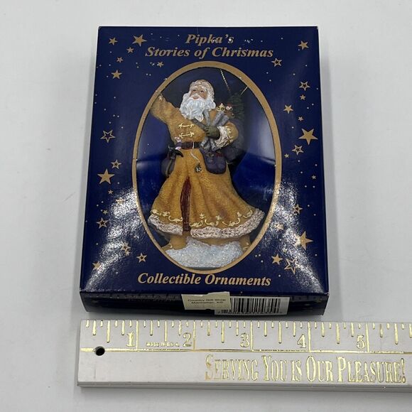 Vintage Pipka's 2001 Stories Of Christmas Carpenter Santa 11435 Holiday Ornament - Picture 5 of 12